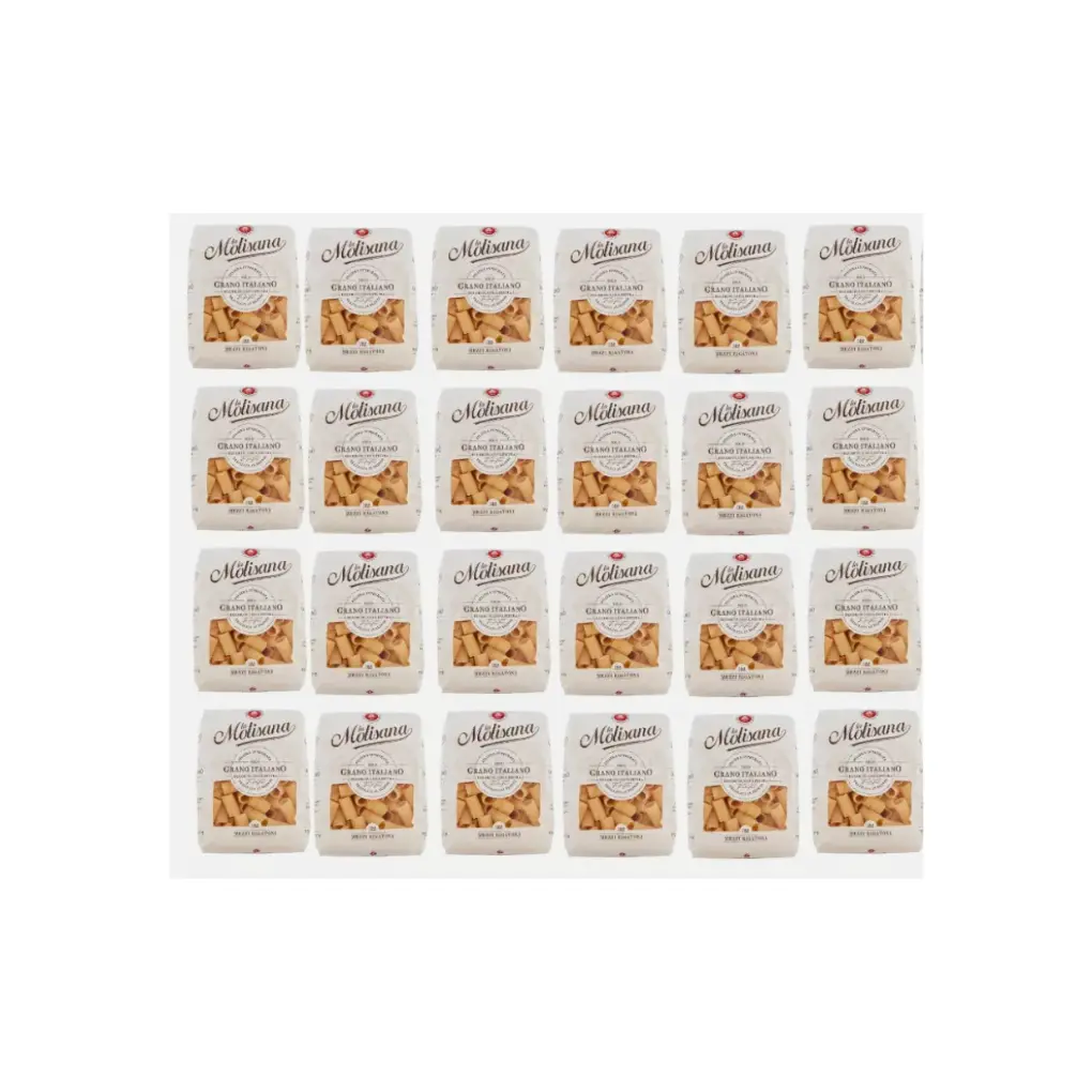 La Molisana Mezzi Rigatoni N. 32 bronze drawn pasta,500gr,pack of 24