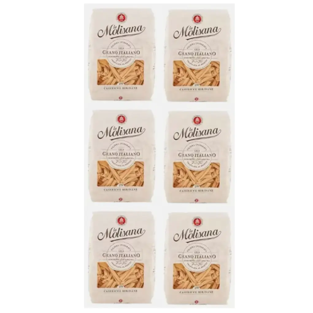 6 x La Molisana Casarecce Molisane N.29 bronze drawn pasta,500gr