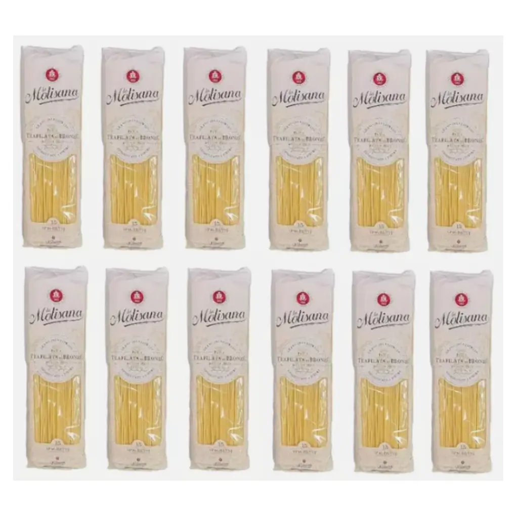 La Molisana Spaghetti N. 15 bronze drawn pasta,pack of 12,500gr