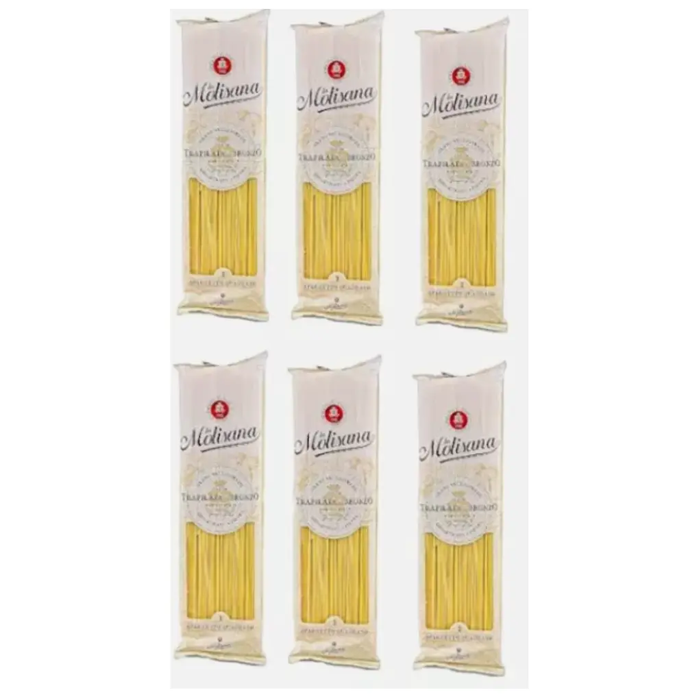 La Molisana Spaghetto Quadrato N. 1 bronze drawn pasta 500gr,pack of 6