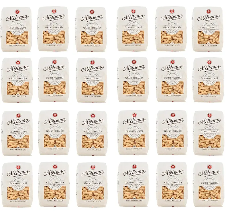 La Molisana Fusilli Bucati Corti N. 108 Pasta Lenta Lavorazione Pasta Made of Durum Wheat Semolina Bronze Drawing 500 g pack of 24