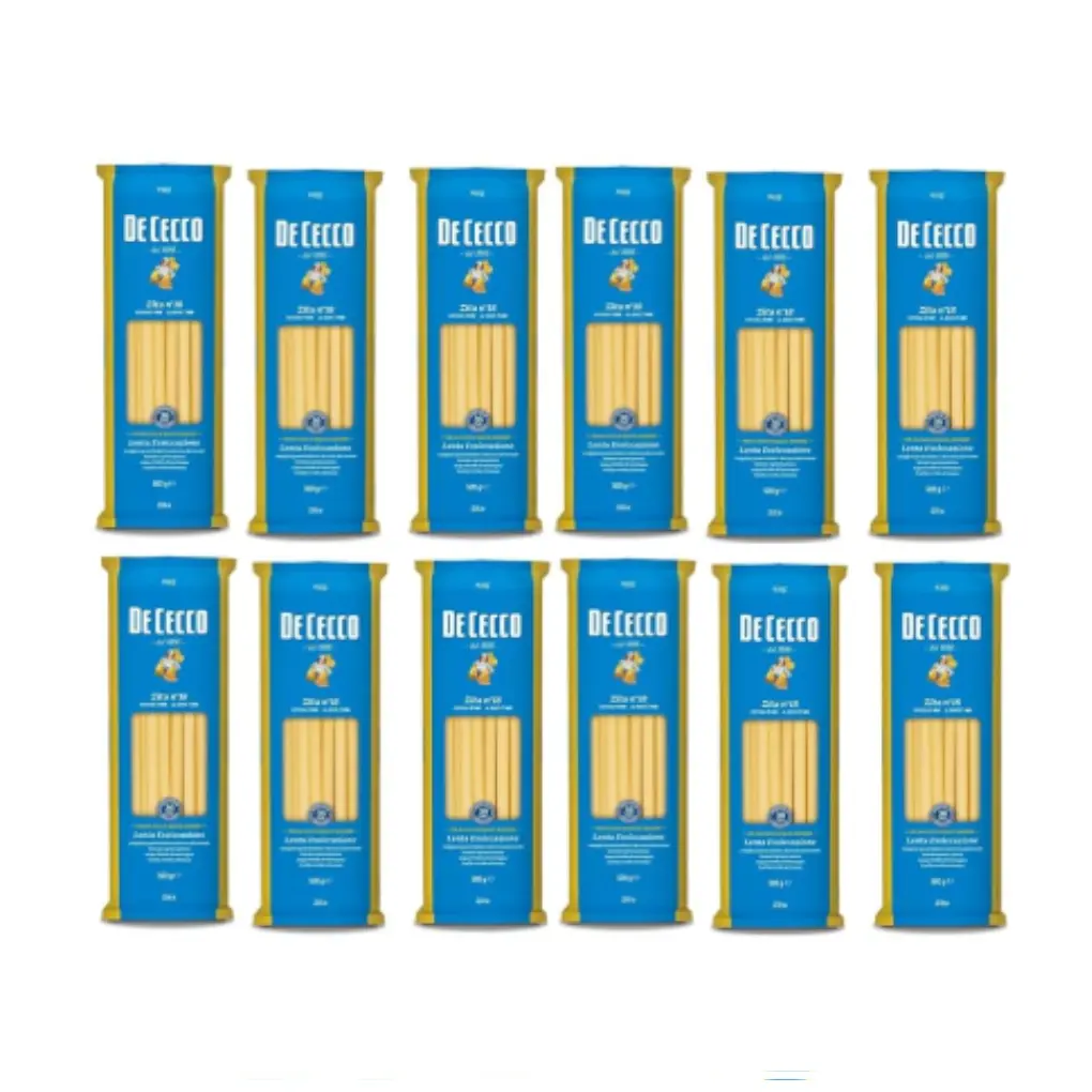 12x Pasta De Cecco 100% Italian Zita tagliata N°18 Pasta 500g