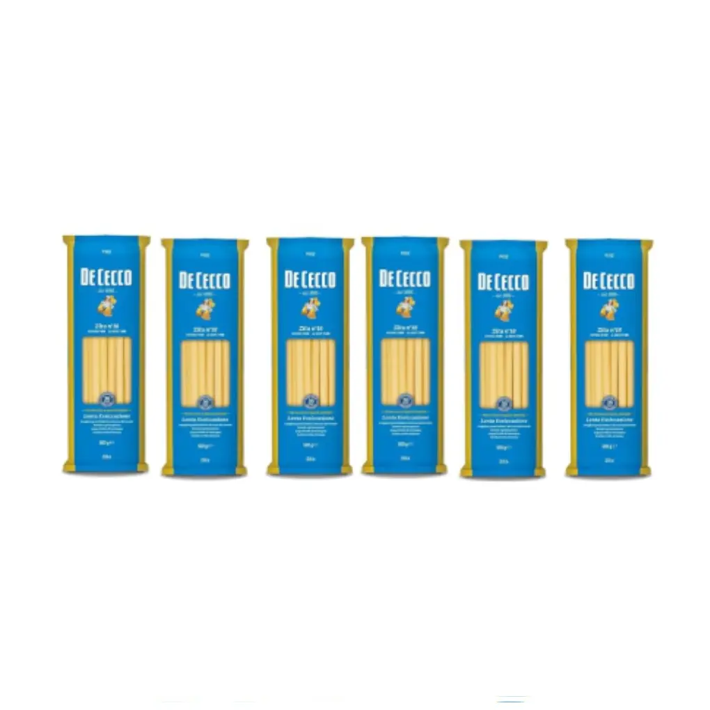 6x Pasta De Cecco 100% Italian Zita tagliata N°18 Pasta 500g