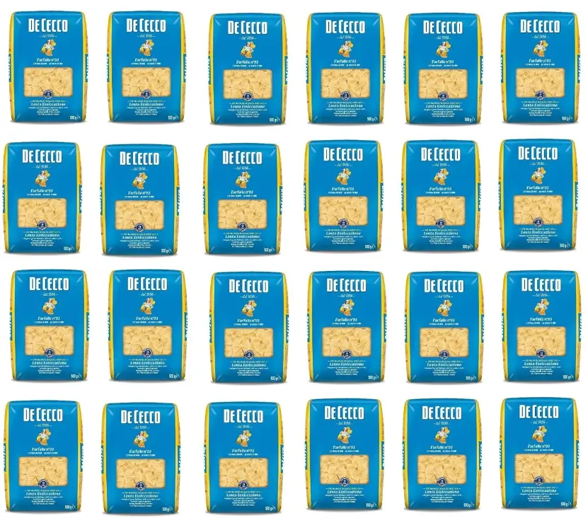  De Cecco Pasta Farfalle n. 93 100% Italian Pasta-pack of 24 x 500 g