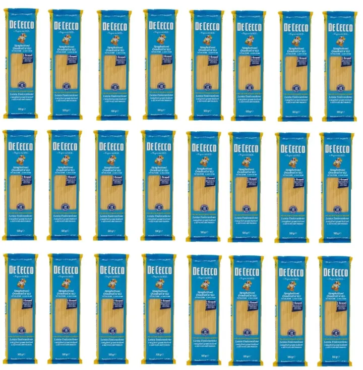  De Cecco Spaghettoni Quadrati N°413, 100% Italian Pasta,pack of 24 x 500 g