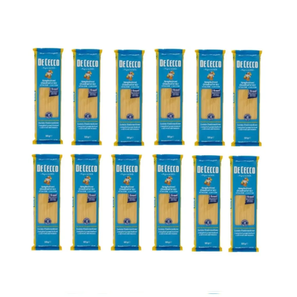  De Cecco Spaghettoni Quadrati N°413, 100% Italian Pasta,pack of 12 x 500 g