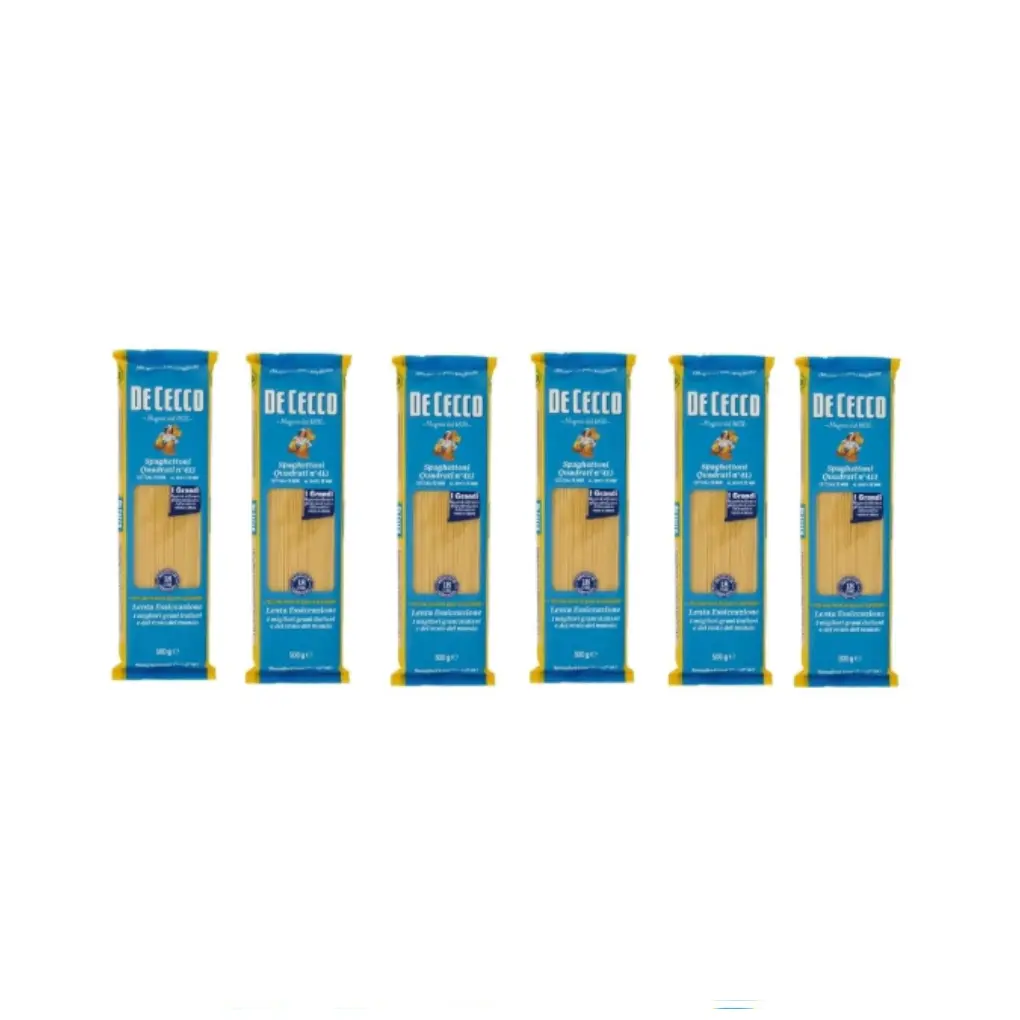  De Cecco Spaghettoni Quadrati N°413, 100% Italian Pasta,pack of 6 x 500 g