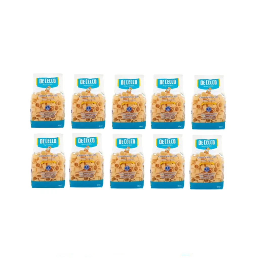 De Cecco Le Specialità Calamarata N°129, 100% Italian Pasta,pack of 10 x 500 g