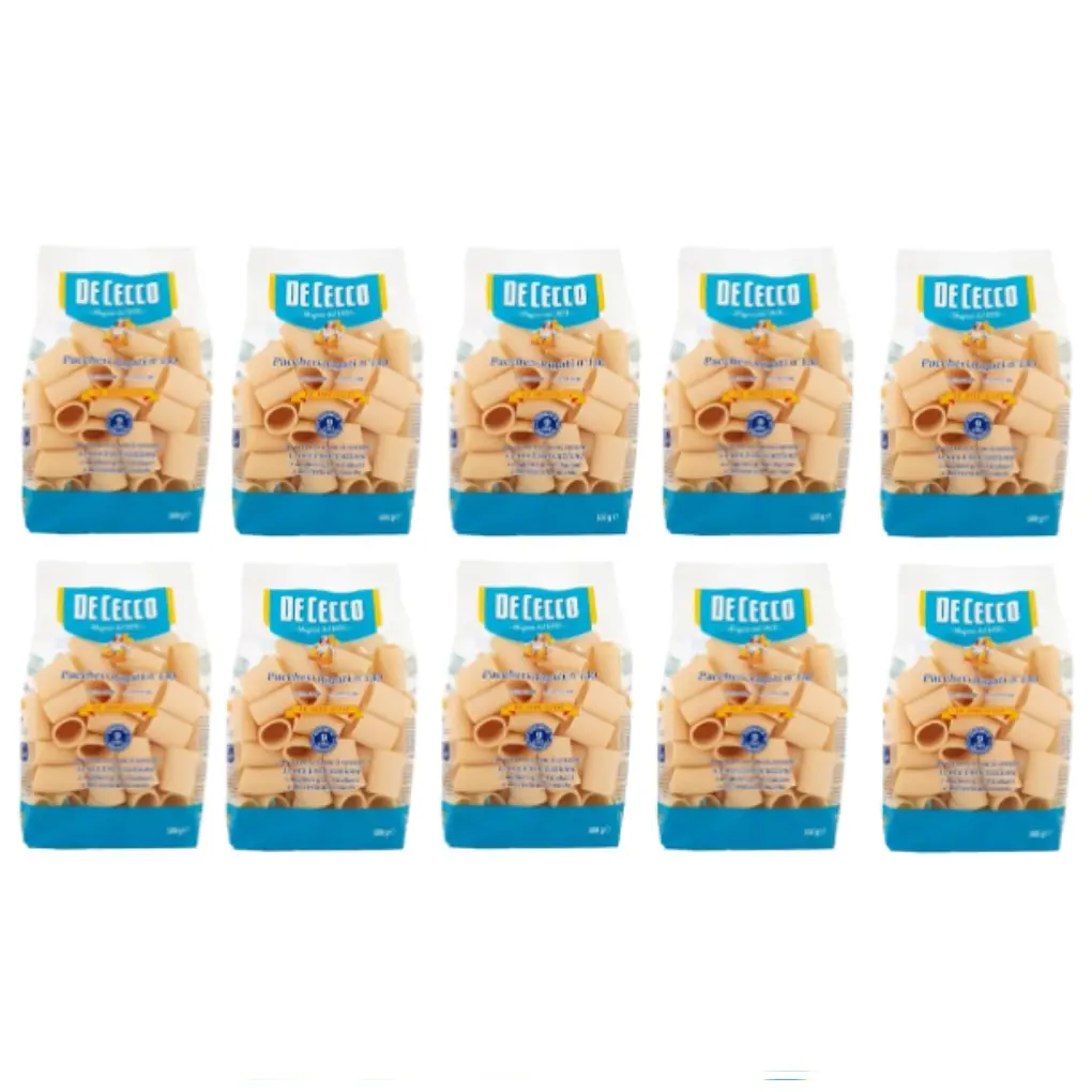 De Cecco Le Specialità Paccheri Rigati N°130, 100% Italian Pasta,pack of 10 x 500 g