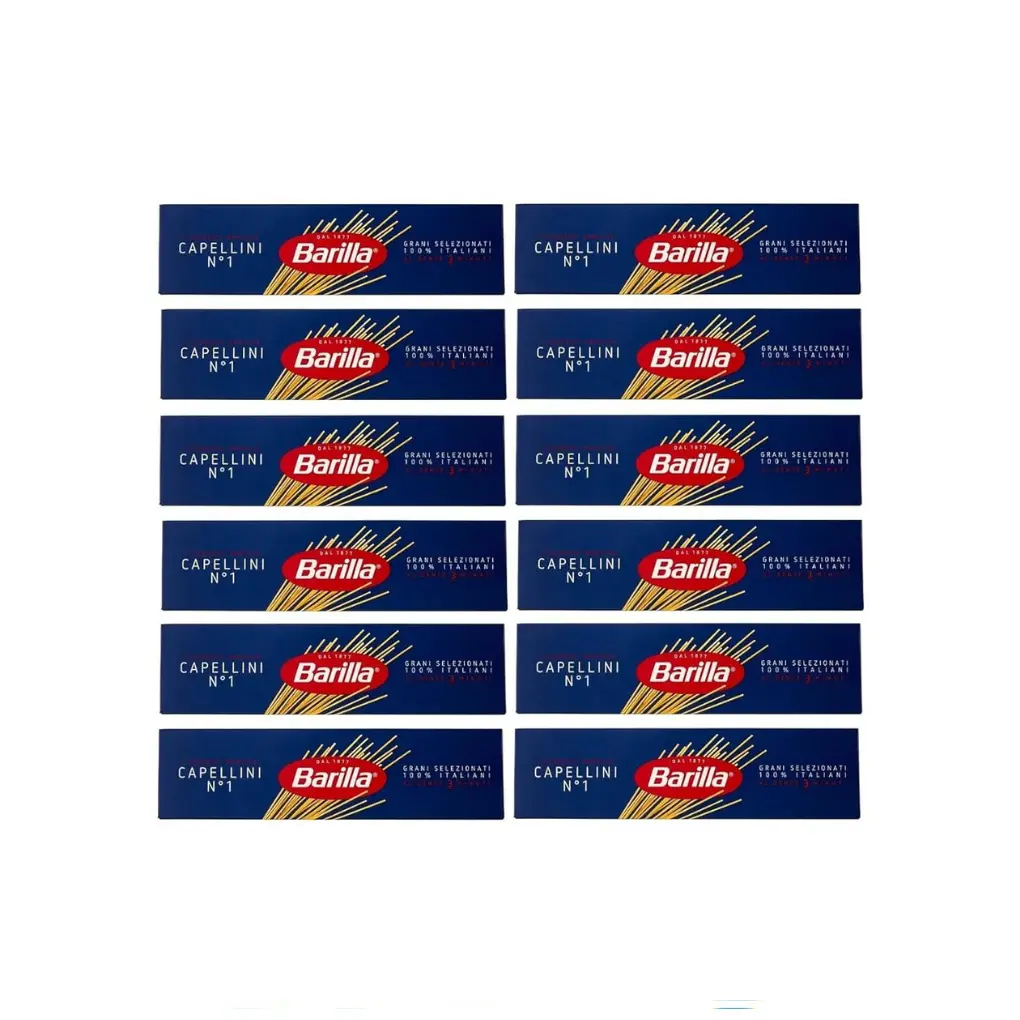 Pasta Barilla Capellini No. 1 Italian Noodles 500 g Pack of 12 spaghetti