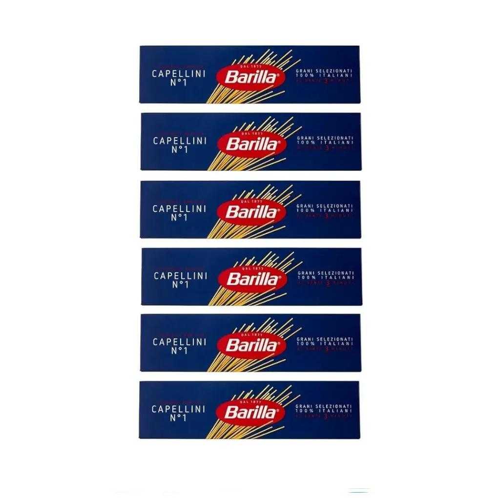 Pasta Barilla Capellini No. 1 Italian Noodles 500 g Pack  of 6 spaghetti
