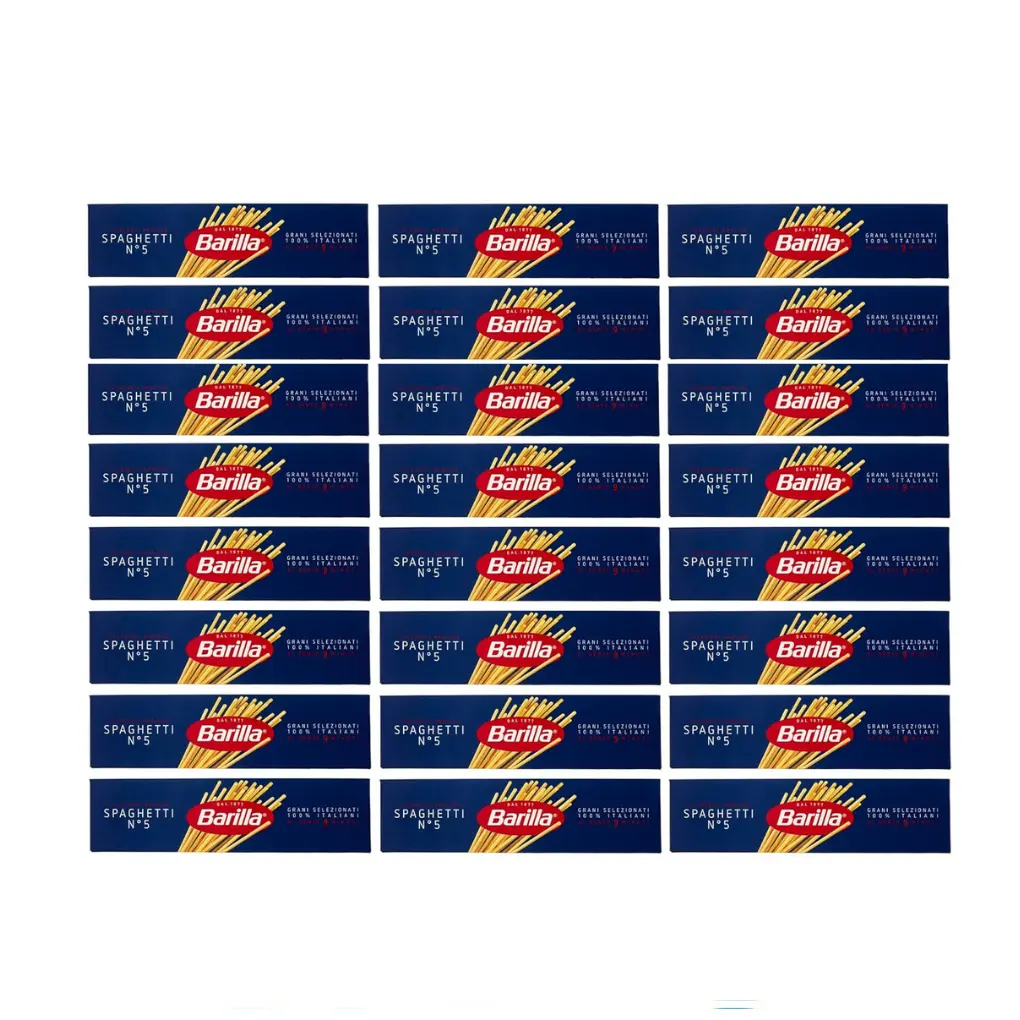 Pasta Barilla Spaghetti No. 5 Italian Noodles (500 g Pack Each)pack of 24