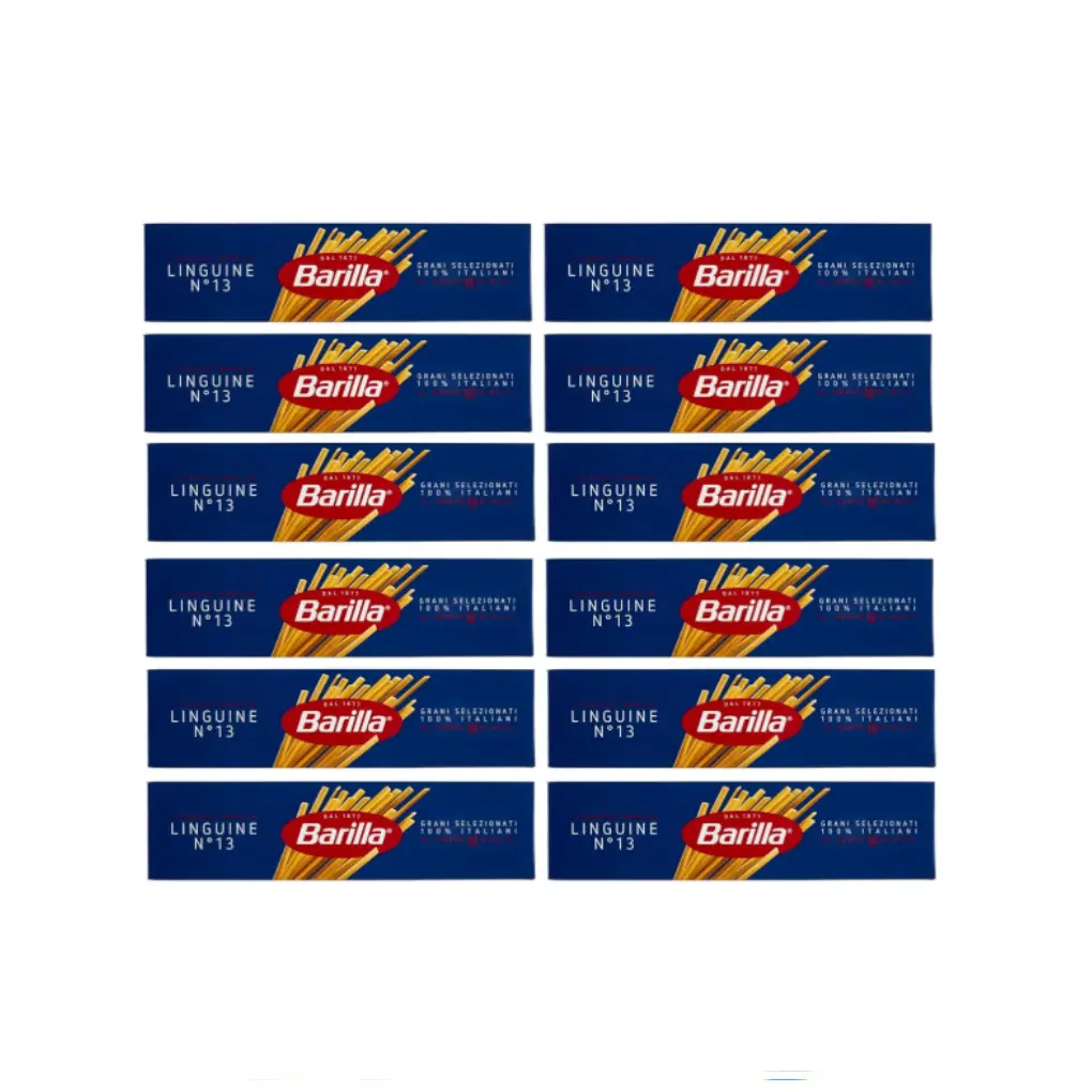 Barilla Linguine No. 13 – Authentic Italian Pasta, 100% Durum Wheat Semolina, 500g Pack, Pack of 12 – Non-GMO, Al Dente Texture, Imported from Italy