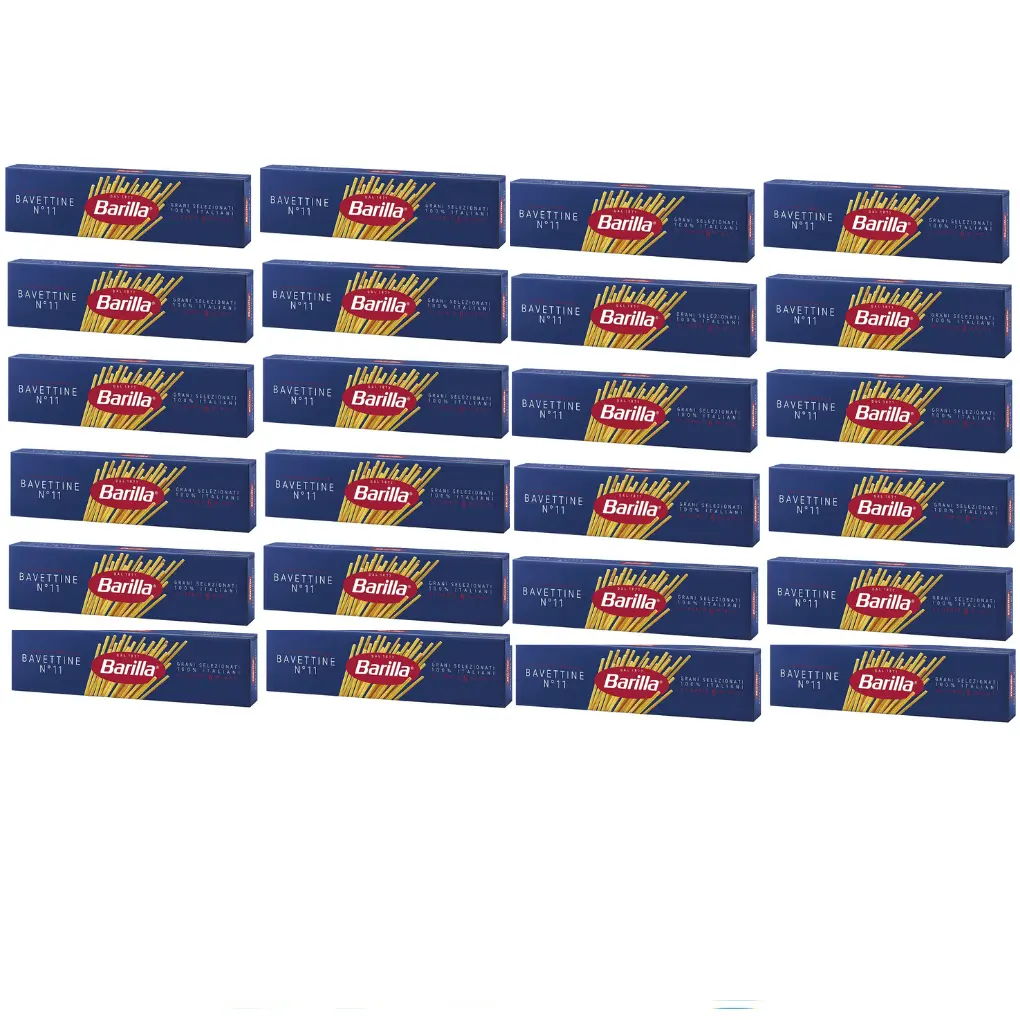 Barilla Bavettine No. 11 – Authentic Italian Pasta, 100% Durum Wheat Semolina, 500g Pack, Pack of 24 – Non-GMO, Al Dente Texture, Imported from Italy