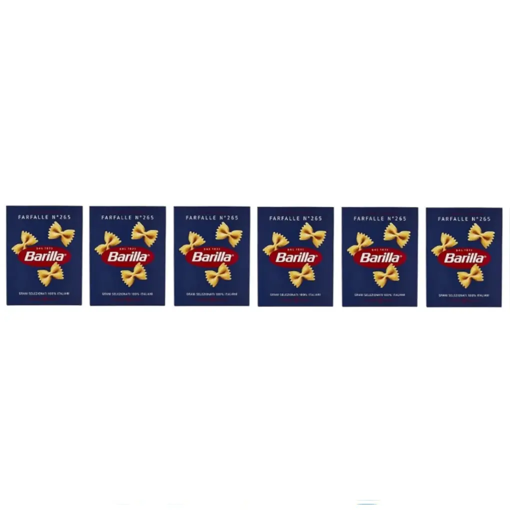 Barilla Farfalle No. 265 | Authentic Italian Pasta | 6 Packs x 500g | Made from 100% Durum Wheat Semolina | Cooks in 11 Minutes | Ideal for Salads & Light Sauces