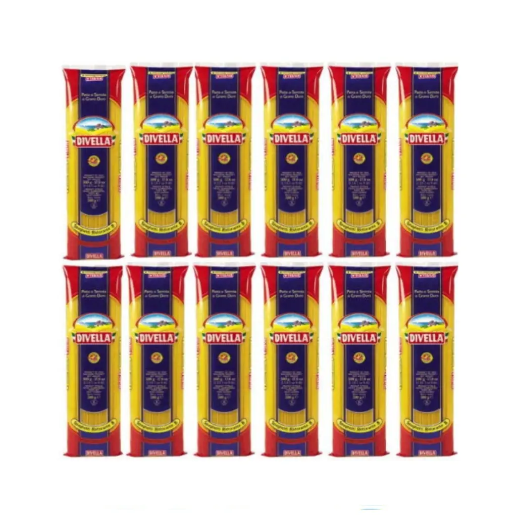 Divella Spaghetti Ristorante No. 8 Pasta | 6 Packs x 500g | 100% Italian Durum Wheat Semolina | Classic Long Pasta | Cooks in 9 Minutes | Ideal for Tomato Sauces & Everyday Meals