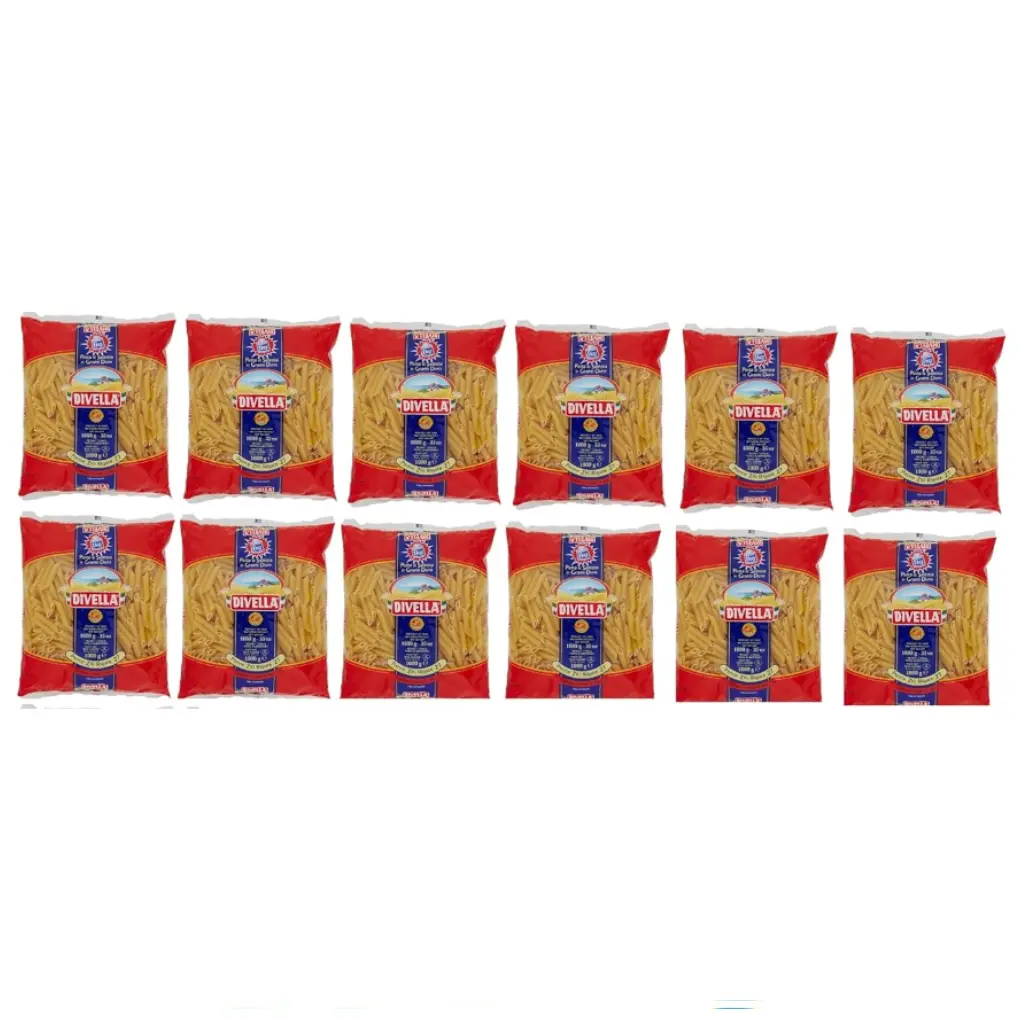 Divella Penne Ziti Rigate No. 27 Pasta | 6 Packs x 500g | 100% Italian Durum Wheat Semolina | Classic Short Pasta with Ridged Surface | Cooks in 9 Minutes | Ideal for Baked Dishes & Sauces
