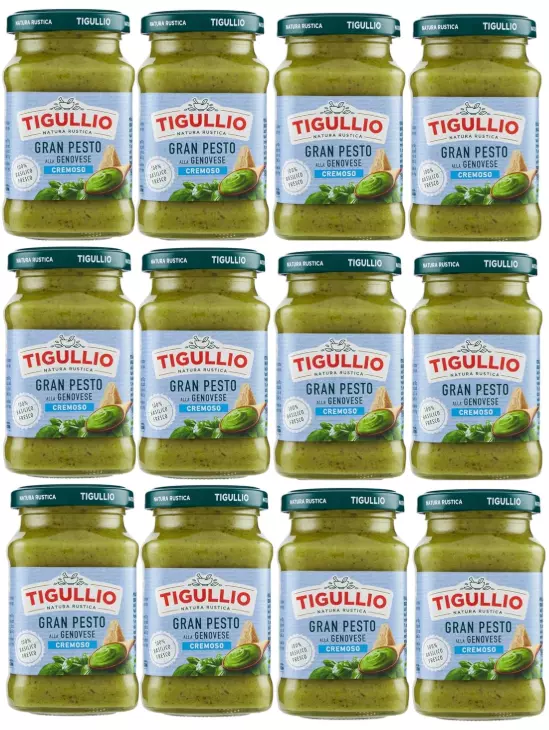 Star Tigullio GranPesto alla Genovese with Fresh Basil, Creamy Italian Pesto Sauce, 6 x 190g Jars – Ready-to-Use Pasta Sauce, Traditional Ligurian Recipe