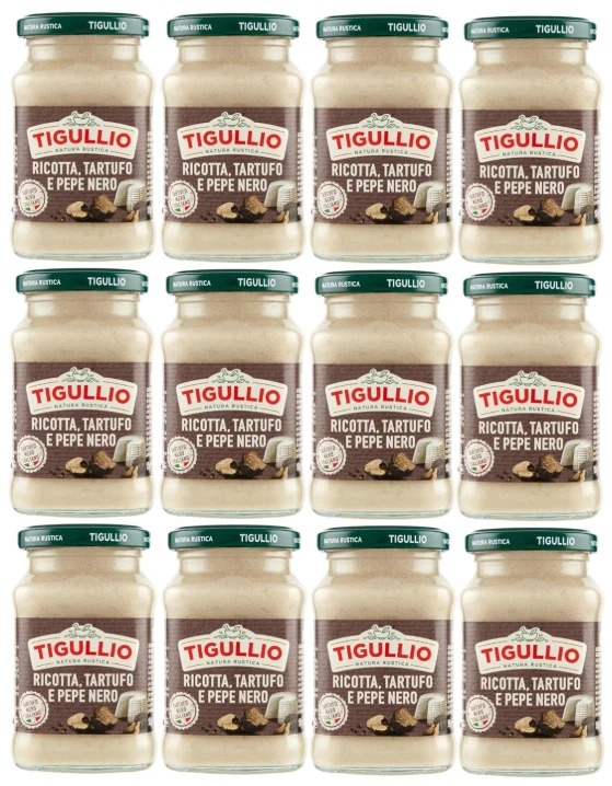 Star Tigullio GranPesto with Ricotta Cheese, Truffle and Black Pepper, Creamy Italian Pasta Sauce, 6 x 190g Jars – Gourmet Ready-to-Use Sauce, Bold and Delicate Flavour Blend