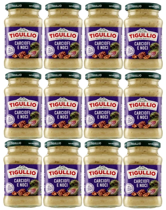 Star Tigullio Pesto with Artichokes and Walnuts, Creamy Italian Pasta Sauce, 6 x 185g Jars – Ready-to-Use Gourmet Sauce with Rich Mediterranean Flavour