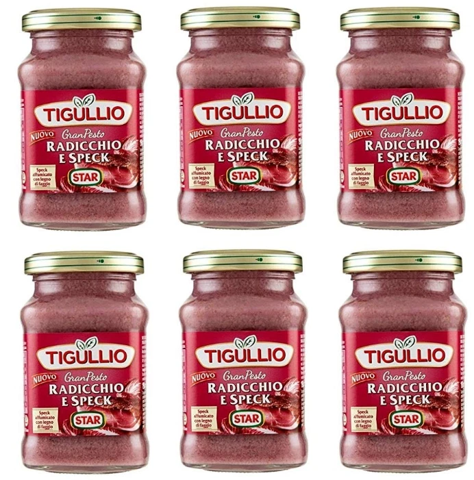 Star Tigullio GranPesto with Radish and Smoked Ham, Creamy Italian Pasta Sauce, 6 x 190g Jars – Ready-to-Use Gourmet Sauce with Bold and Savoury Flavour