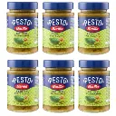 Barilla Pesto with Basil and Pistachios, 6 x 190g Jars – Italian Pasta Sauce with Ingredients from Sustainable Agriculture, Ready-to-Use, Creamy and Nutty Flavour