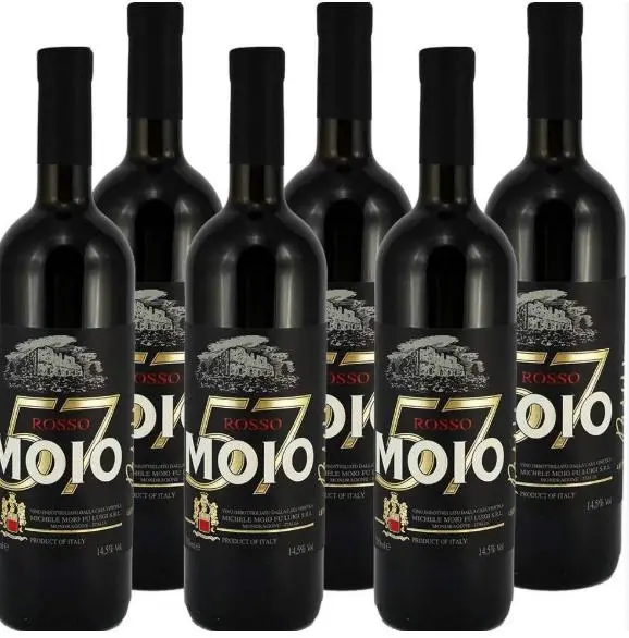 Moio 57 – Vino Rosso Campano IGT – Confezione da 6 Bottiglie da 750ml – Vino Italiano di Qualità – Perfetto per Carni, Formaggi e Occasioni Special