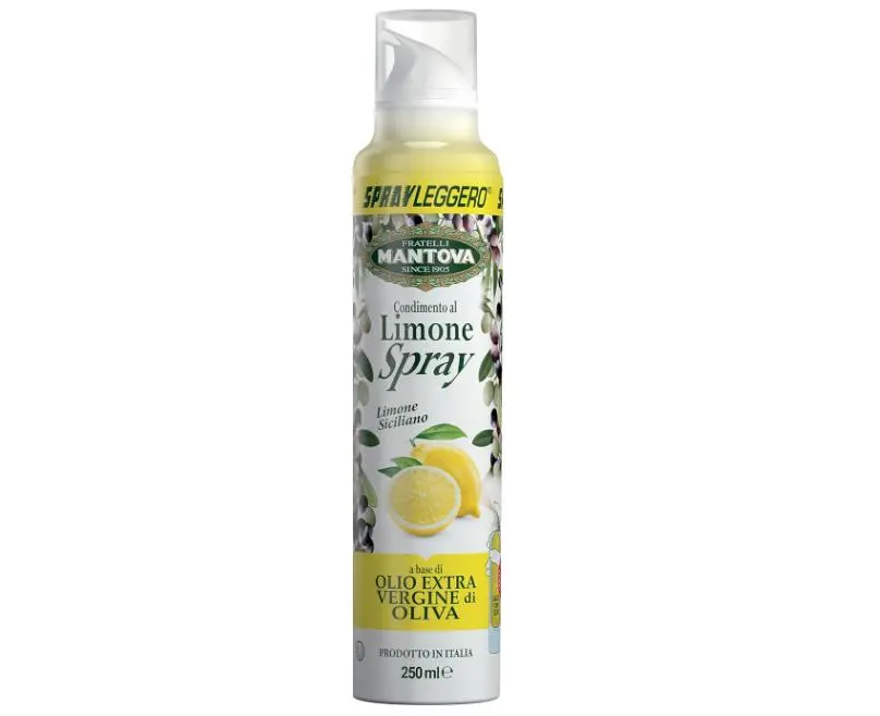 SPRAYLEGGERO Natives Olivenöl Extra Aromatisiert mit Zitrone 250 ml - durch die Praktische Sprühflasche Können Sie bis zu 90 % des Öls Einsparen