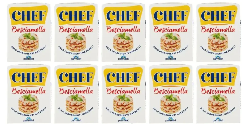 Parmalat Chef Besciamella, Salsa Besciamella Classica, Confezione da 10 x 200 ml, Solo Ingredienti Naturali, + portachiavi italy shop service