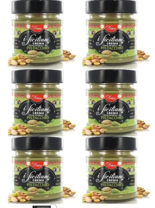 Dolgam I Siciliani Pistaziencreme, 6 x 200 g, Palmölfrei, Glutenfre