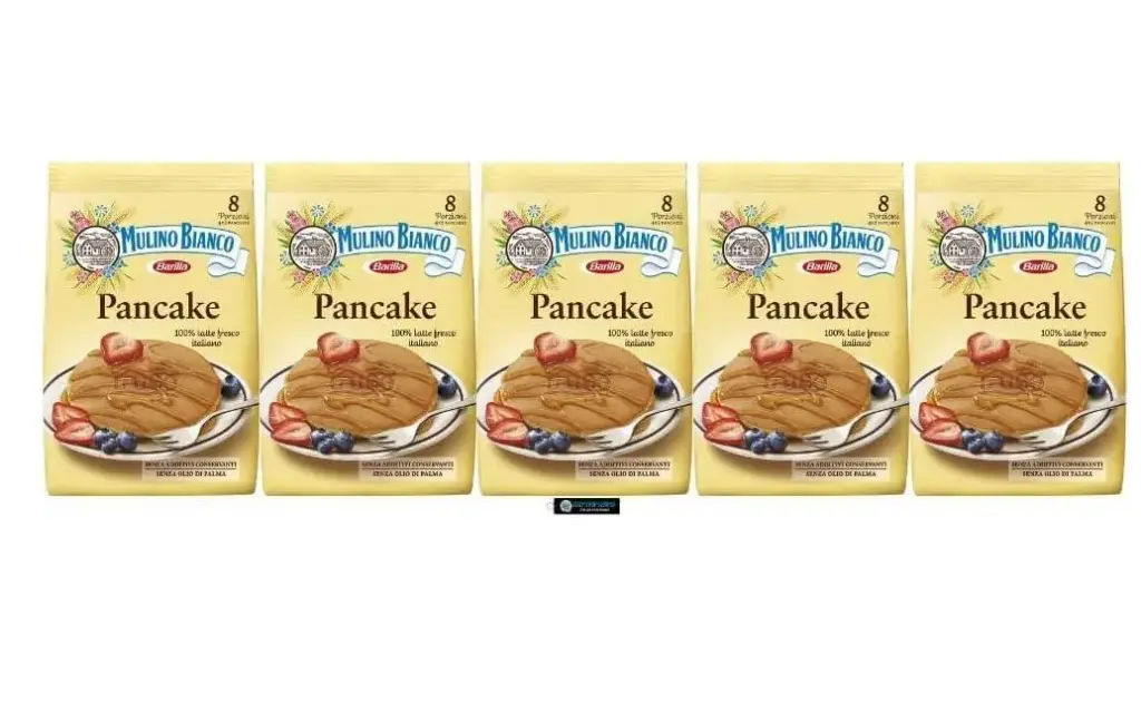 Mulino Bianco Pancakes, Italienische Frischmilch-Snacks, 5 Packungen x 280g, 8 Stück pro Packung