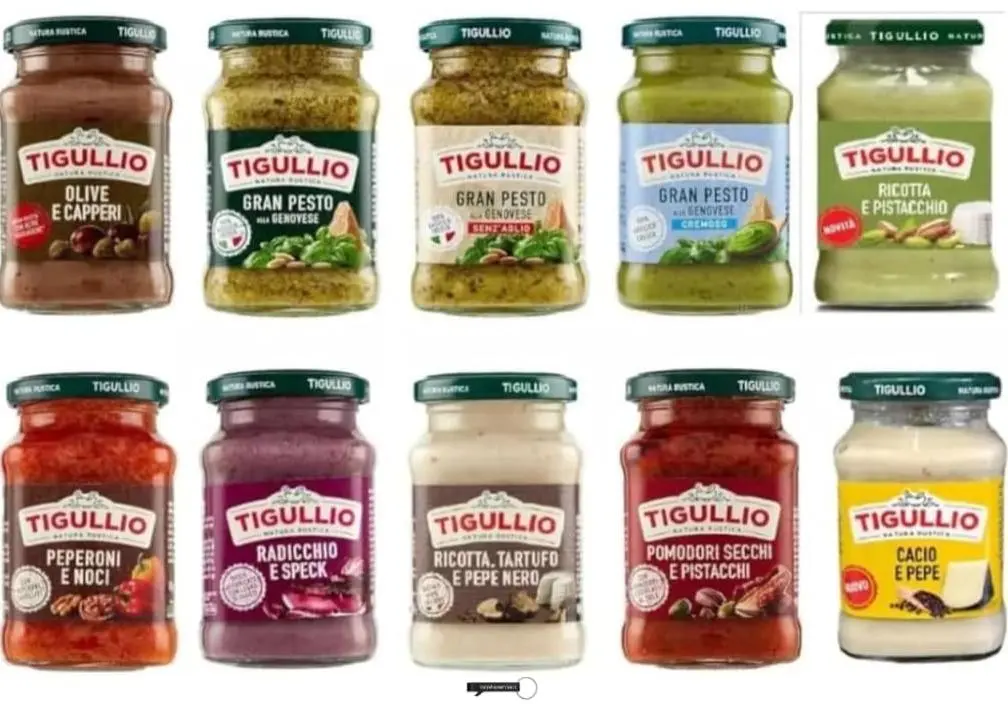 Tigullio Set Gourmet di Salse per Pasta, 10 Vasetti x 190g, Pesto alla Genovese, Cacio e Pepe, Ricotta e Tartufo, Pistacchio, Olive e Altri Gusti