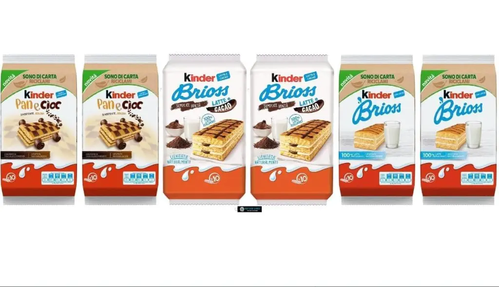 Kinder Pan e Cioc e Brioss, Assortimento di Merendine al Latte e Cioccolato, Confezione da 6, 290g