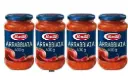 BARILLA Salsa Arrabbiata al Pomodoro e Peperoncino, Set di 4 Barattoli, 400g per Barattolo