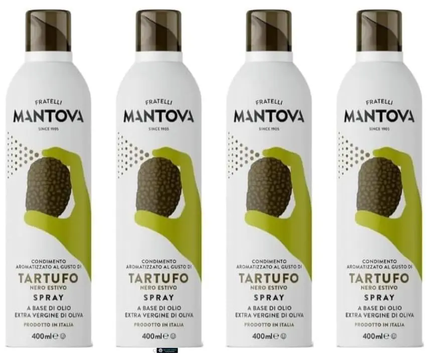 Fratelli Mantova Olio Extra Vergine d'Oliva Spray al Tartufo Nero, 200 ml