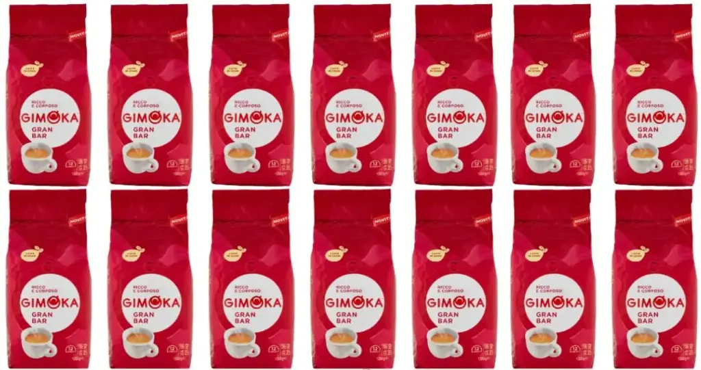 Gimoka Gran Bar Kaffeebohnen, Reichhaltig und Cremig, 1 kg, 14er Pack