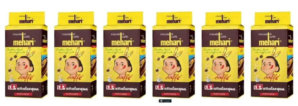 Passalacqua Mehari Caffè Macinato Gusto Forte, Miscela di Caffè, 6 x 250g