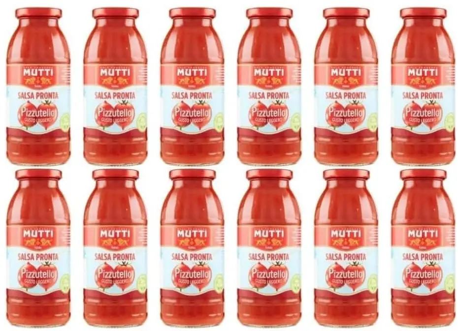 Mutti Salsa Pronta Pizzutello, Pomodori Ciliegini 100% Italiani, Confezione da 12, 300g