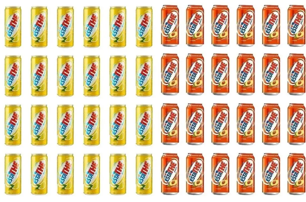 Testpaket Ferrero ESTATHE Eistee The' Zitrone-The' Pfirsich Dose 48 x 330 ml