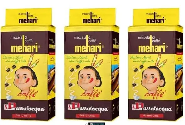 Passalacqua Mehari Caffè Macinato Gusto Forte, Miscela di Caffè in Polvere, 3 x 250g
