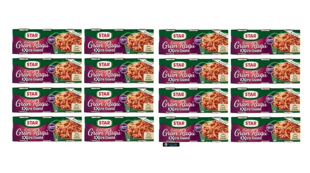 Star Gran Ragù Extra Gusto, Italienische Fleischsoße, 16 Packungen mit 3 dosen à 100g, 100% Italienisches Fleisch