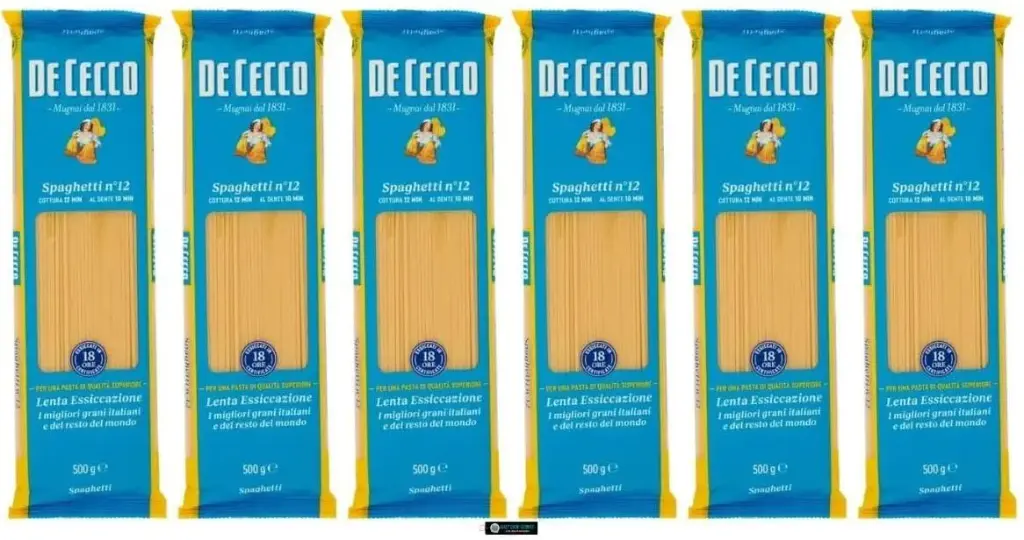 De Cecco Spaghetti n.12, Pasta di Semola di Grano Duro, 6 Confezioni da 500 g
