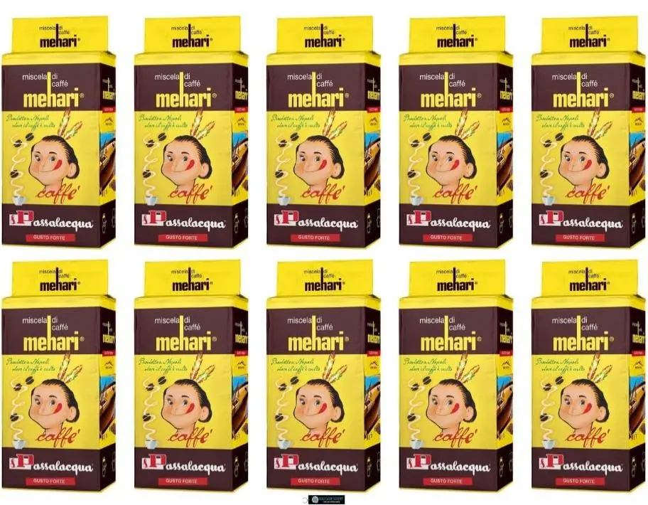 Passalacqua Mehari Caffè Macinato Gusto Forte, 10 x 250g