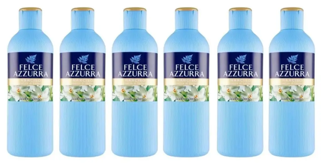 6x Felce Azzurra Bagnodoccia Narciso Körperwäsche,Duschgel 650ml
