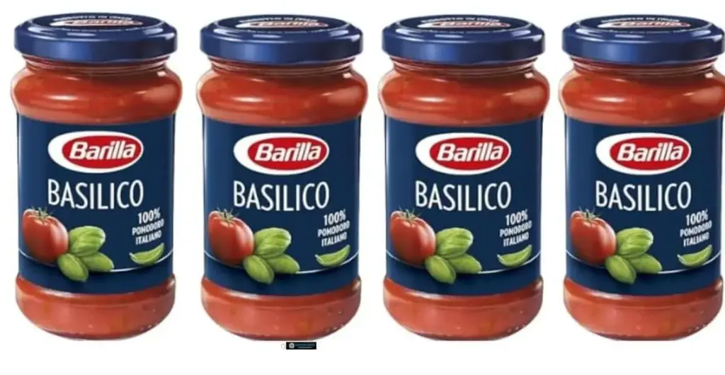 Barilla Basilico Sugo al Pomodoro, Salsa di Pomodoro Italiano, Confezione da 4 x 400g