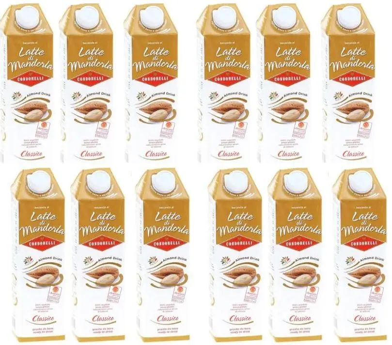 Condorelli Bevanda dolce alla mandorla, almond drink, Erfrischendes Mandelgetränk, soft drink 6x 1lt