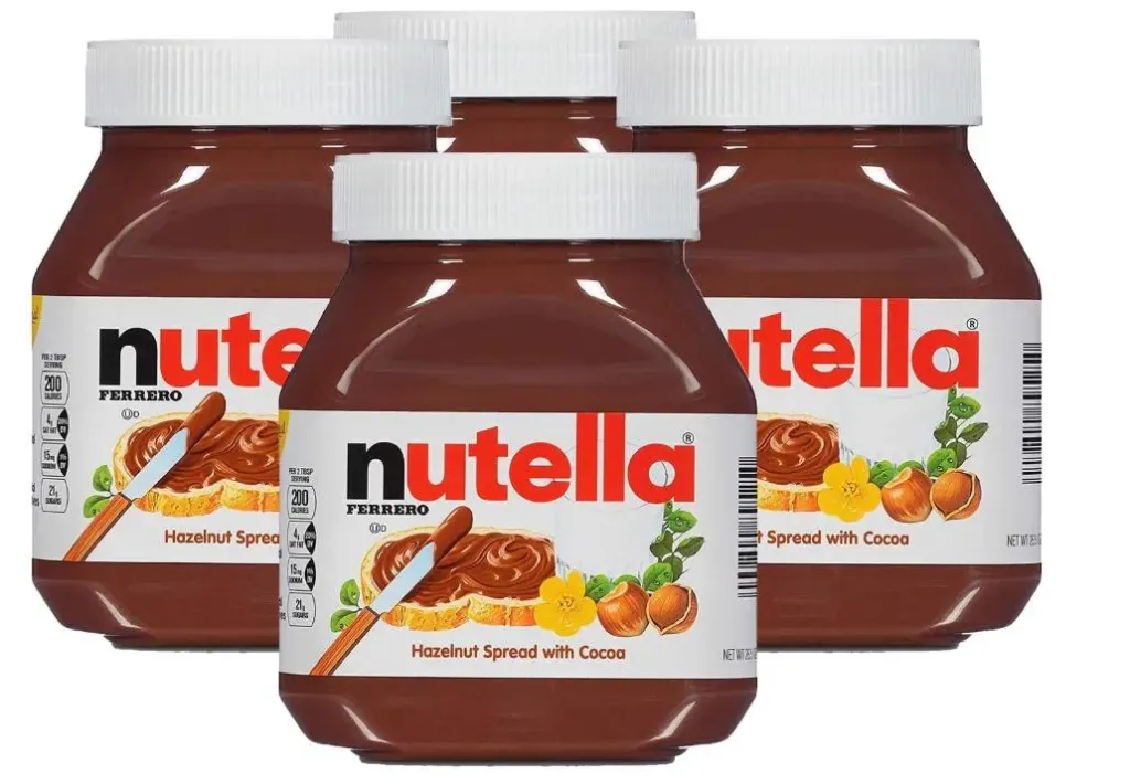 Nutella Cioccolato Nocciola Spalmabile con Cacao, confezione da 4, 4 x 750 g