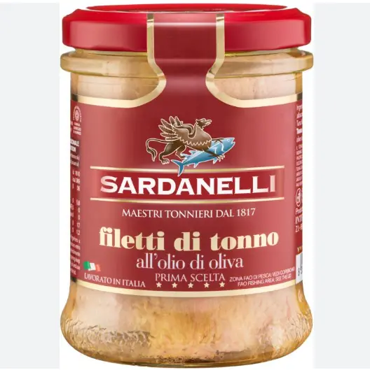 TONNO A FILETTI IN OLIO DI OLIVA
GR 190 SARDANELLI