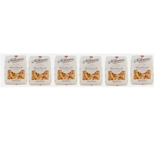 La Molisana Mezzi Rigatoni N. 32 bronze drawn pasta,500gr,pack of 6