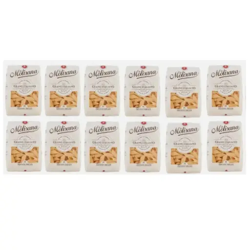 12 x La Molisana Pennoni Rigati N. 21 bronze drawn pasta 500gr durum wheat
